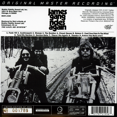 James Gang Rides Again Mfsl Udsacd 2195 Nick99nack S Cd Universe